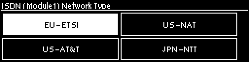 ISDN - select network type
