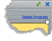 Programs panel - delete program 3