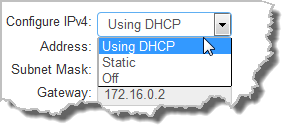 HTML Settings - Configure IPv4