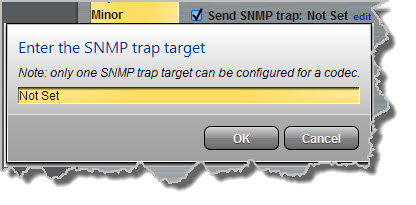 Alarms panel - alarm dissemination SNMP trap