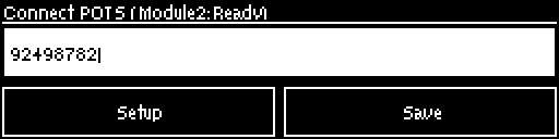 POTS - enter number