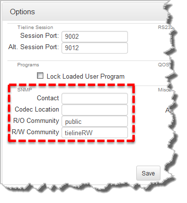 HTML Options - SNMP
