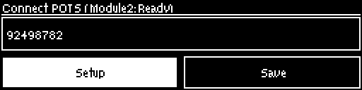 POTS - select Setup