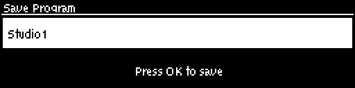 ISDN Dial Setup - Save Program screen