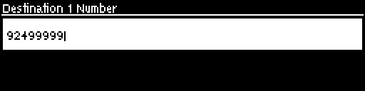 ISDN Dial Setup - enter Dest 1 number