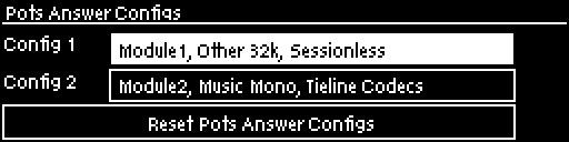 Answering - POTS Answer Config 1 highlighted Comrex