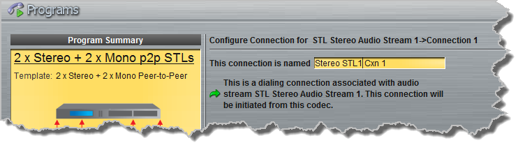 Programs panel - Distro 2 x Stereo 2 x mono 3