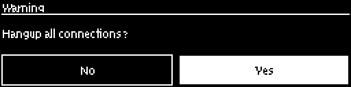 Disconnection Warning - yes hilighted