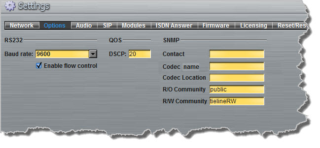 Settings - SNMP
