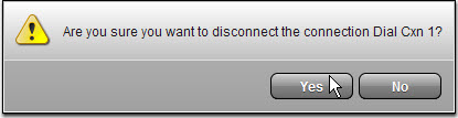 Master panel - Click to confirm single cxn disconnect dialog