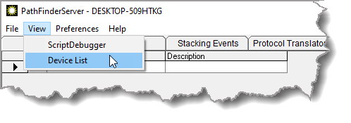 Pathfinder_Server_Device_list