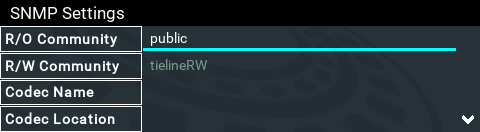 SNMP-Settings