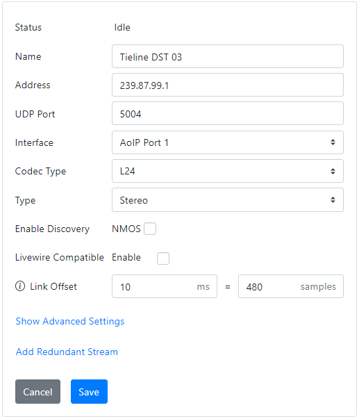 Tieline_Destination_Mcast-Config_screen_stream1